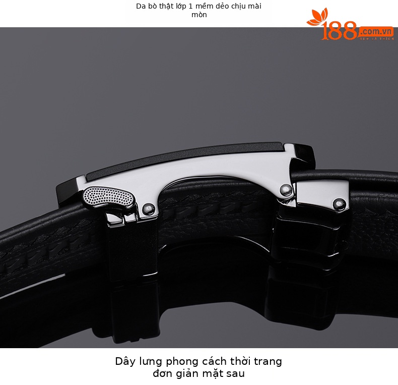 Thắt lưng nam da bò cao cấp Emperor Paul họa tiết cá sấu công sở thời trang — 120cm, 130cm, 110cm, 125cm chi tiết 18