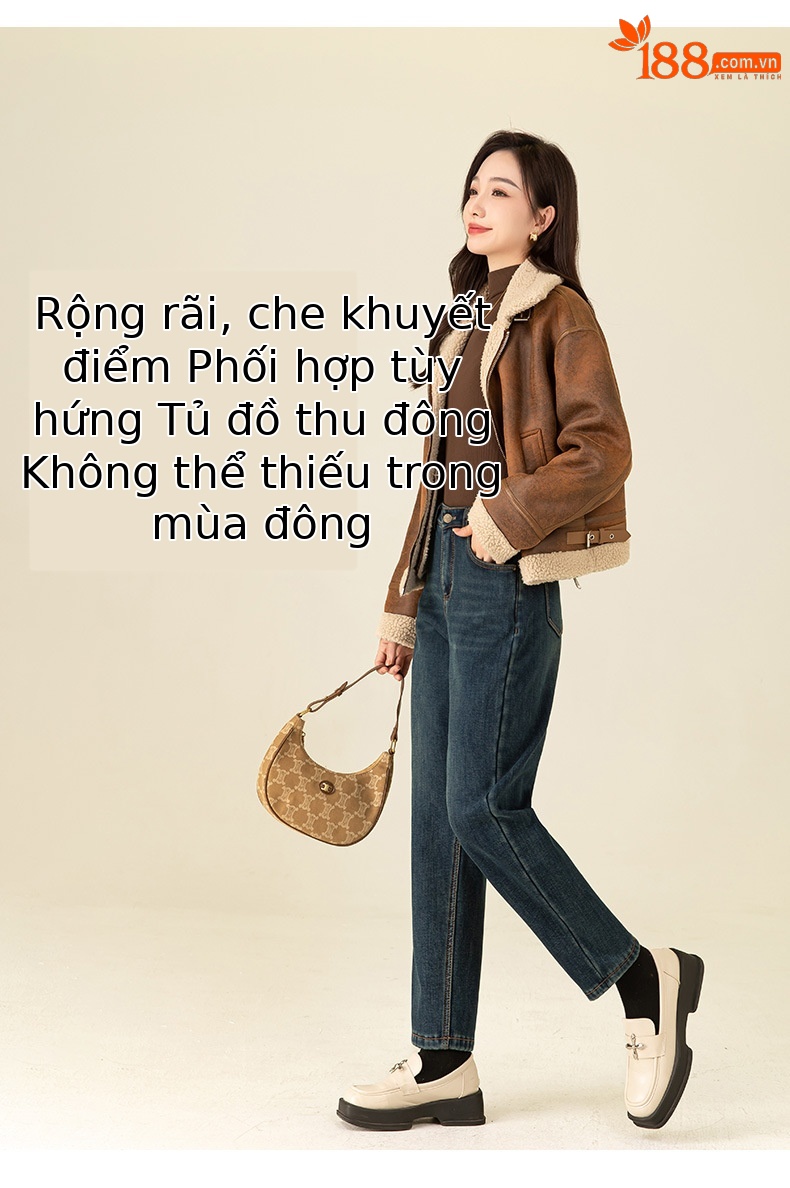 Quần jean nam ống rộng dáng harem nhung dày giữ ấm mùa đông — Màu đen chi tiết 16
