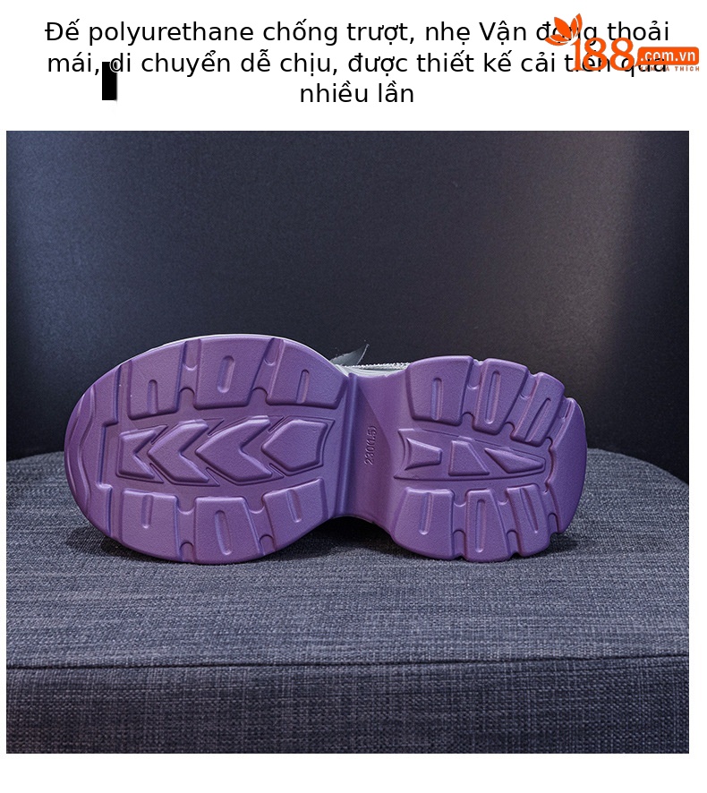 Giày sneaker nữ đế dày tăng chiều cao 9cm phong cách hot trend 2026 — Lớp lót đơn màu tím M2695, M2695- 1m màu cộng với nhung, Lớp lót đơn màu M 2695m, M2695-1 nâu cộng với nhung chi tiết 9