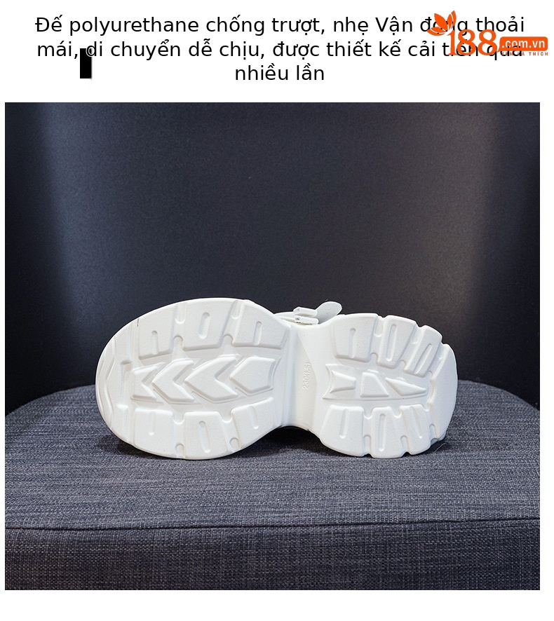 Giày sneaker nữ chunky đế dày tăng chiều cao phong cách Hàn Quốc — M2699 màu đỏ, M2699 màu be chi tiết 9