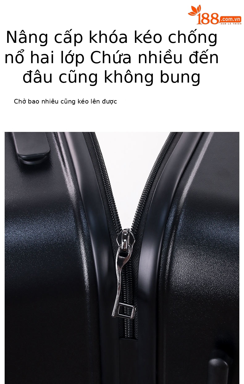 Vali PC đa năng dung tích lớn có khay đựng cốc, phù hợp mang lên máy bay (20 inch) — Hoa anh đào, Màu trắng, Xanh bạc hà, Đạn bạc chi tiết 4