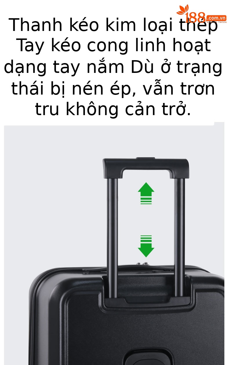 Vali PC đa năng dung tích lớn có khay đựng cốc, phù hợp mang lên máy bay (20 inch) — Hoa anh đào, Màu trắng, Xanh bạc hà, Đạn bạc chi tiết 7