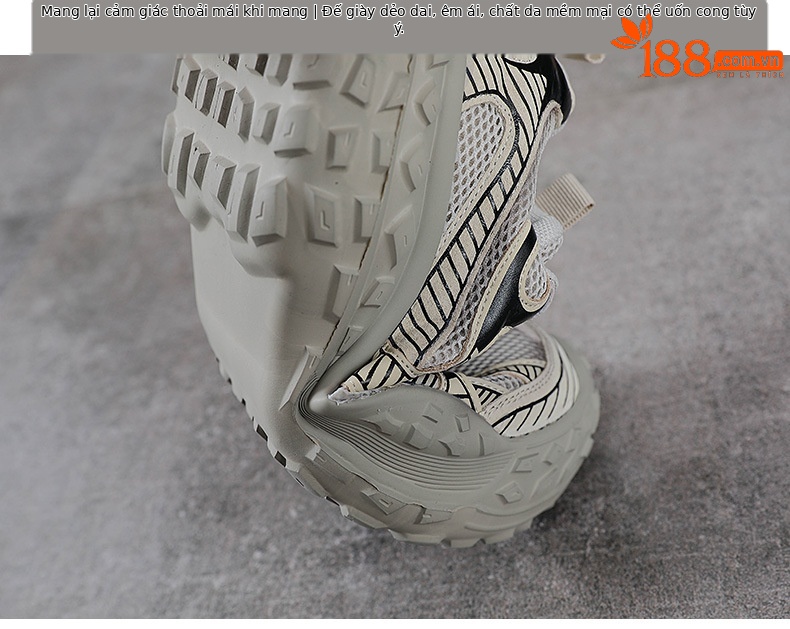Giày sneaker chunky đế dày lưới thoáng khí xuân hè — Màu sâm panh chi tiết 8