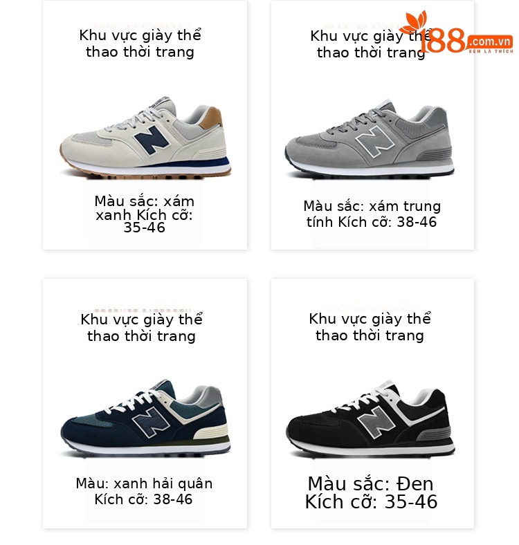 Giày chạy bộ nam cổ điển phong cách Balance 574 đế êm — hoa anh đào xanh chi tiết 15