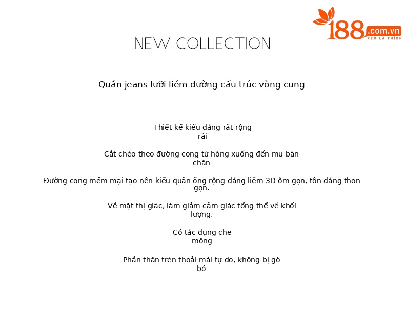 Quần jeans nữ cạp cao ống rộng dáng harem denim — Xanh denim chi tiết 3