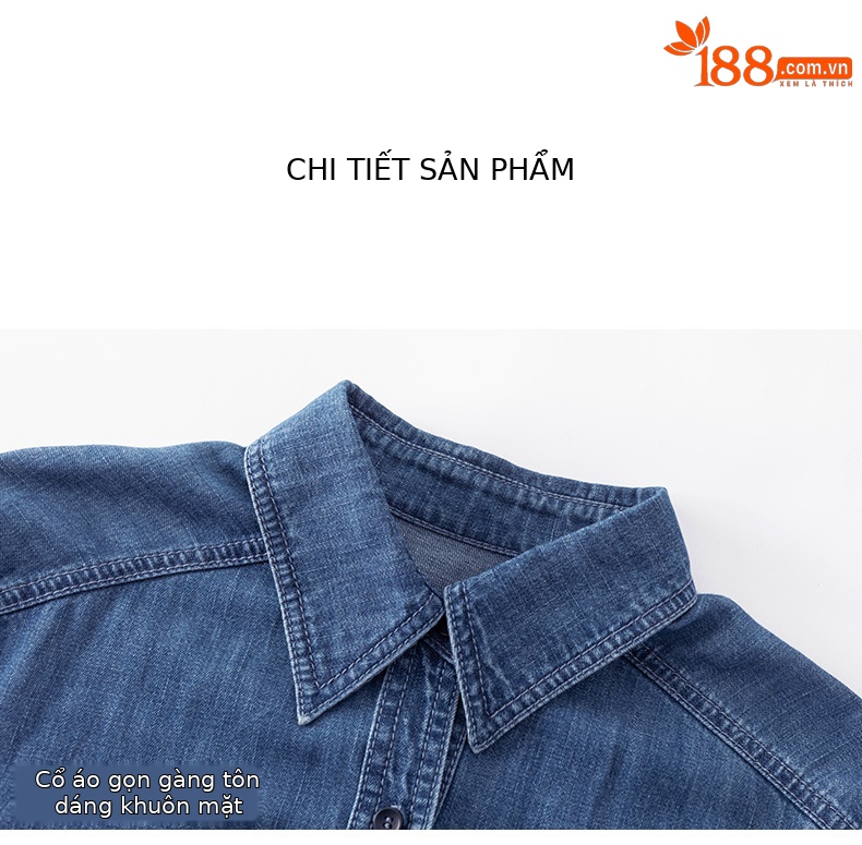 Áo sơ mi denim nữ dài tay phong cách Hàn Quốc, mặc lót hoặc mặc ngoài, tôn dáng gầy — Màu xanh lam chi tiết 14