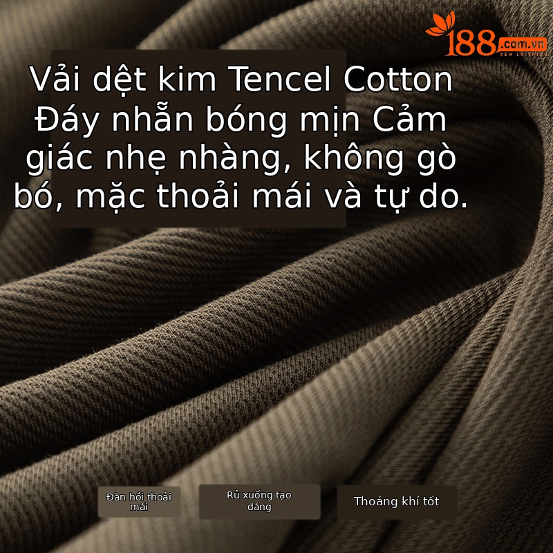 Áo hoodie cổ đứng nửa khóa kéo phong cách lười biếng Xinge — Quần dài màu cà phê 85033