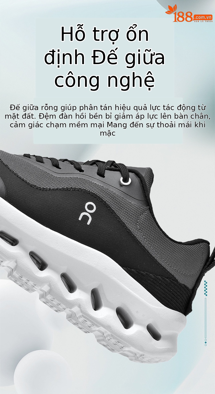 Giày thể thao nam đế mềm thoáng khí, chạy bộ thường ngày nhẹ nhàng — A92 màu xám chi tiết 9