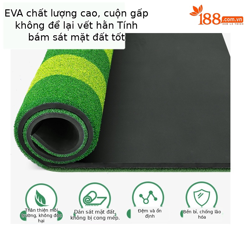 Thảm tập golf hỗ trợ dẫn hướng 1,2x1,5 m trong nhà và ngoài trời — 10mmEVA đáy chi tiết 7