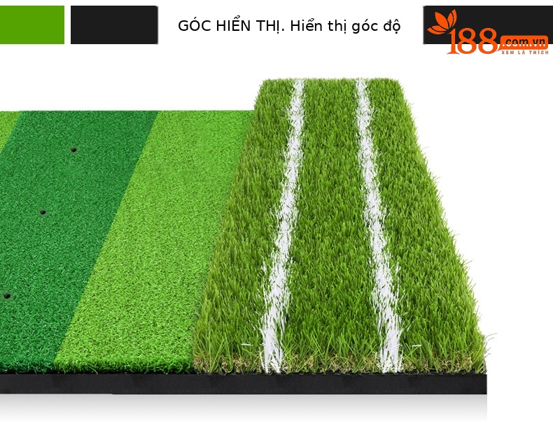 Thảm tập golf hỗ trợ dẫn hướng 1,2x1,5 m trong nhà và ngoài trời — 10mmEVA đáy chi tiết 12
