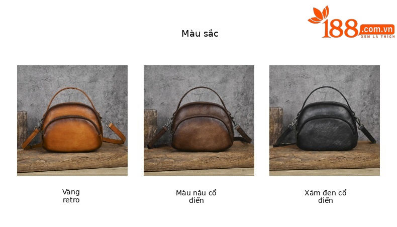Túi đeo chéo nữ da bò cao cấp phong cách retro Maillard, kích thước 23×18×9.5 cm — Vàng cổ điển chi tiết 5