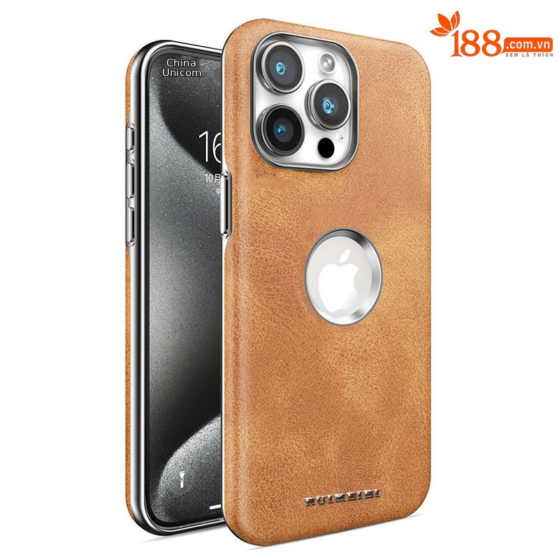 Ốp lưng từ tính da mờ cao cấp cho iPhone 16 Pro Max, chống rơi, phù hợp doanh nhân — Đen quý phái, Xanh lam quý ông, Nâu thanh lịch, Nâu mocha