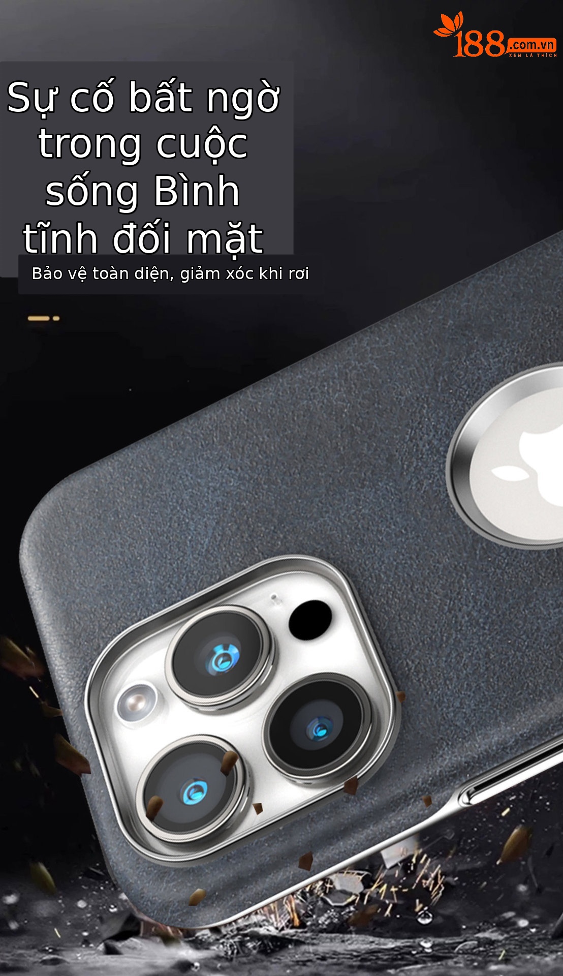 Ốp lưng từ tính da mờ cao cấp cho iPhone 16 Pro Max, chống rơi, phù hợp doanh nhân — Đen quý phái, Xanh lam quý ông, Nâu thanh lịch, Nâu mocha chi tiết 6
