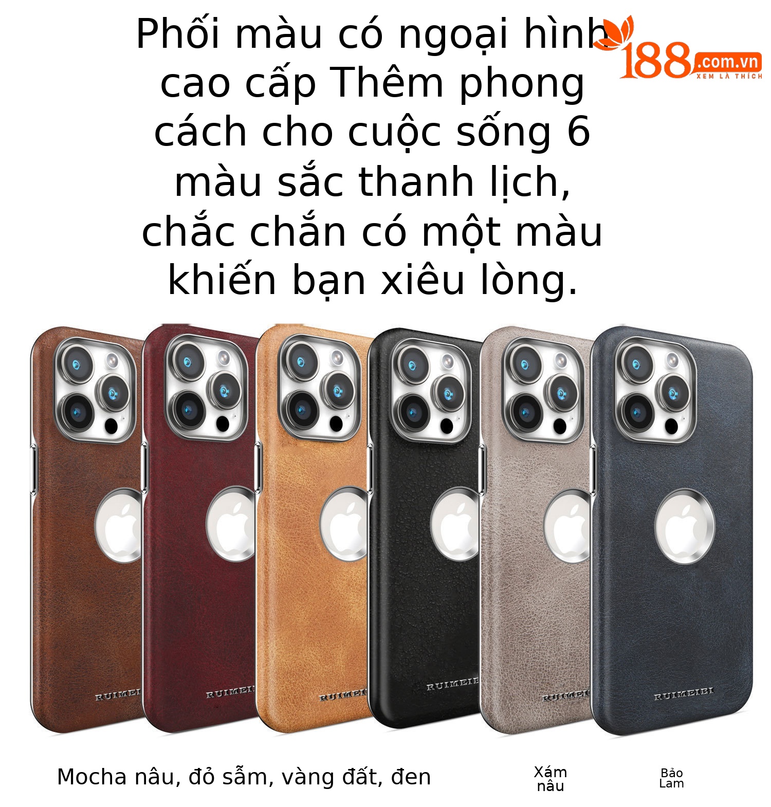 Ốp lưng từ tính da mờ cao cấp cho iPhone 16 Pro Max, chống rơi, phù hợp doanh nhân — Đen quý phái, Xanh lam quý ông, Nâu thanh lịch, Nâu mocha chi tiết 1