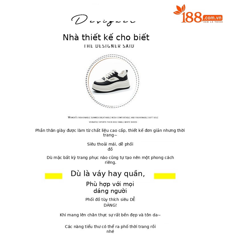 Giày thể thao nữ đế dày màu trắng mẫu mới xuân 2026, kiểu dáng hot trend mạng xã hội, thời trang đa năng — M2705 màu be, M2705 màu đen chi tiết 4