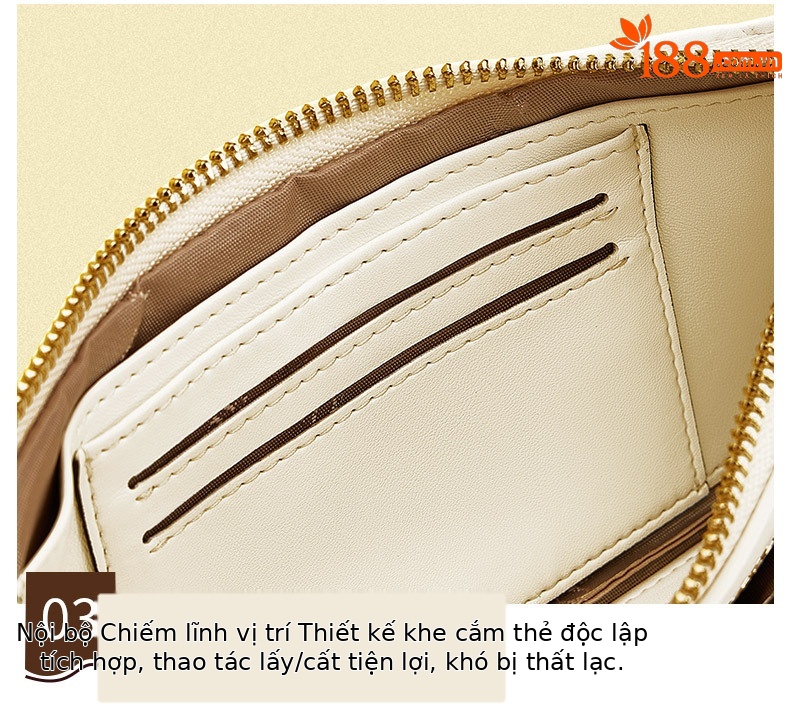 Ví cầm tay nữ dáng dài mỏng nhẹ hình thoi phong cách Hàn Quốc – Emperor Paul chi tiết 12