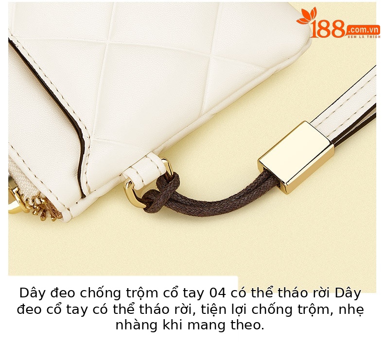 Ví cầm tay nữ dáng dài mỏng nhẹ hình thoi phong cách Hàn Quốc – Emperor Paul chi tiết 13