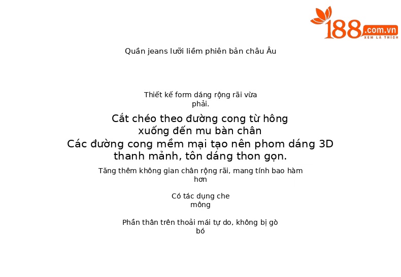 Quần jean nữ ống rộng cạp cao dáng rộng dáng nhỏ quần chuối lưỡi liềm — Màu xanh lam chi tiết 3