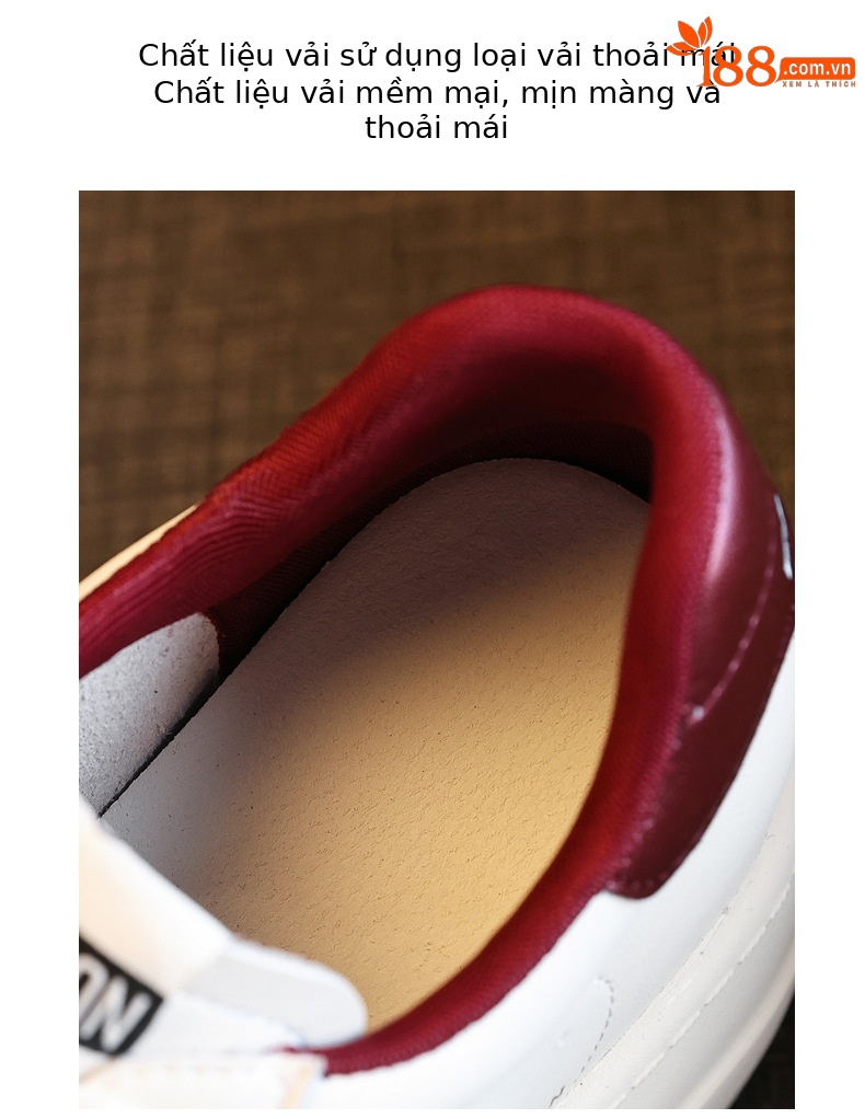 Giày sneaker nữ chunky đế dày tăng chiều cao, form thể thao mùa xuân — Màu đỏ be chi tiết 8