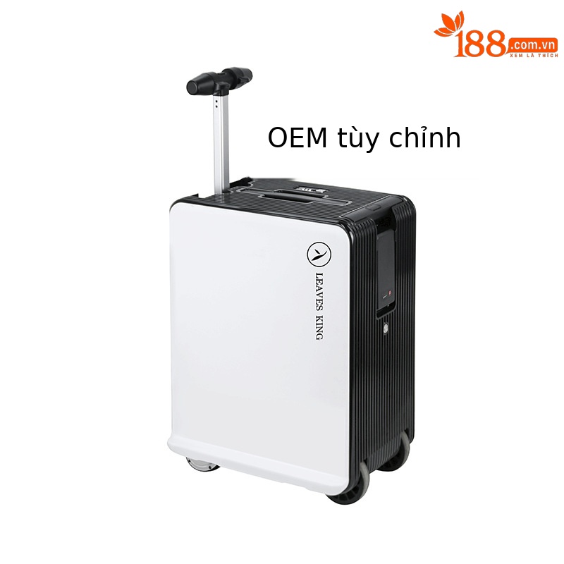 Vali điện thông minh có thể ngồi lái 20 inch dung tích lớn mới lên máy bay — màu đen với màu xám, đen với đen, đen với trắng