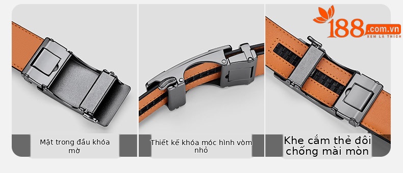 Thắt lưng da nam cao cấp khóa tự động Emperor Paul 2024 — 120cm, 130cm, 110cm, 125cm chi tiết 7