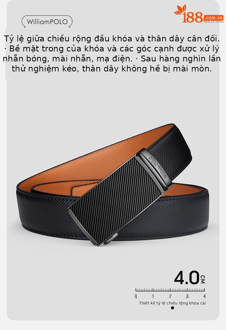 Thắt lưng da nam Emperor Paul cao cấp 2024 – phong cách công sở sang trọng — 120cm, 130cm, 110cm, 125cm chi tiết 5