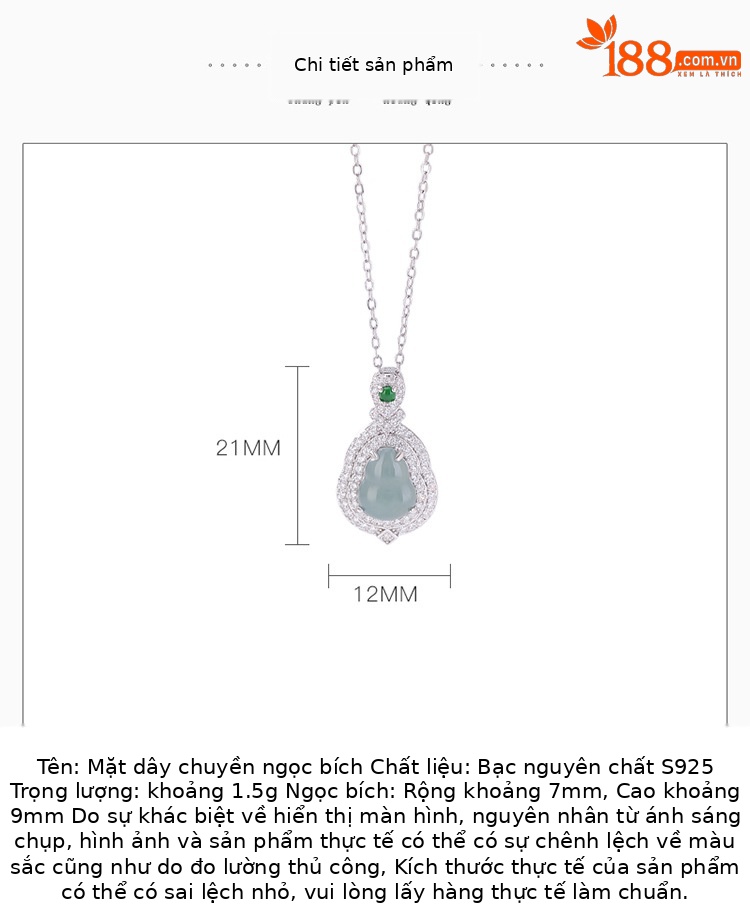 Mặt dây chuyền bạc S925 hình hươu đính đá zircon xanh ngọc lục bảo — Mặt dây chuyền đơn (không có dây chuyền) chi tiết 2