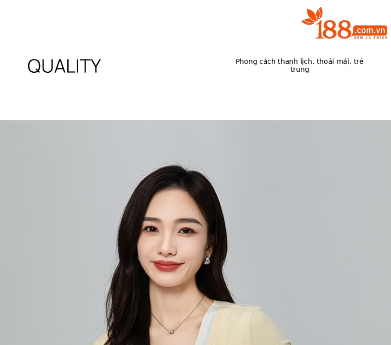 Áo cardigan cotton dệt kim cổ chữ V giả hai mảnh ngắn sành điệu — Màu vàng ngỗng chi tiết 1
