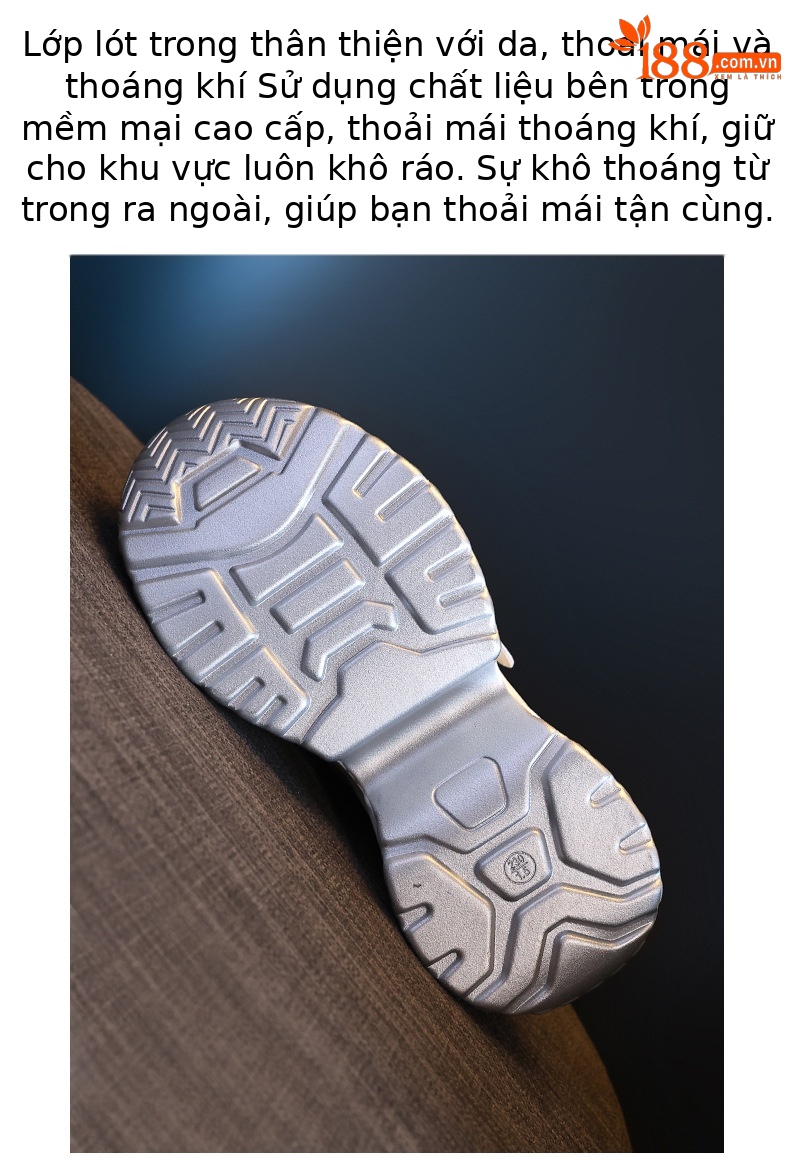 Giày sneaker nữ đế dày độn cao bên trong dáng nhỏ — Màu be chi tiết 9
