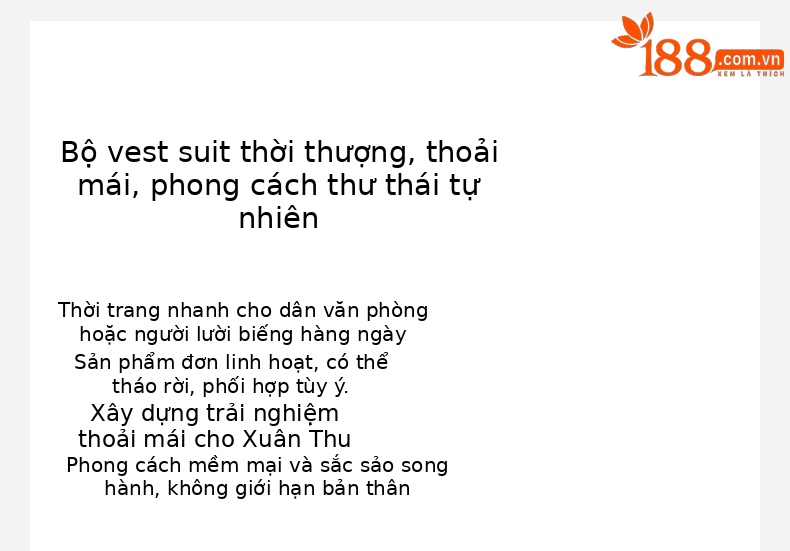 Áo blazer nữ cổ V len TR cao cấp dáng suông công sở — Quần màu xám 73144113 chi tiết 3