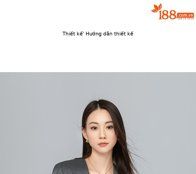 Áo blazer nữ cổ V len TR cao cấp dáng suông công sở — Quần màu xám 73144113 chi tiết 6