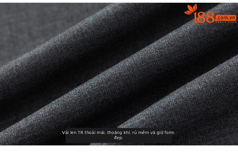Áo blazer nữ cổ V len TR cao cấp dáng suông công sở — Quần màu xám 73144113 chi tiết 19