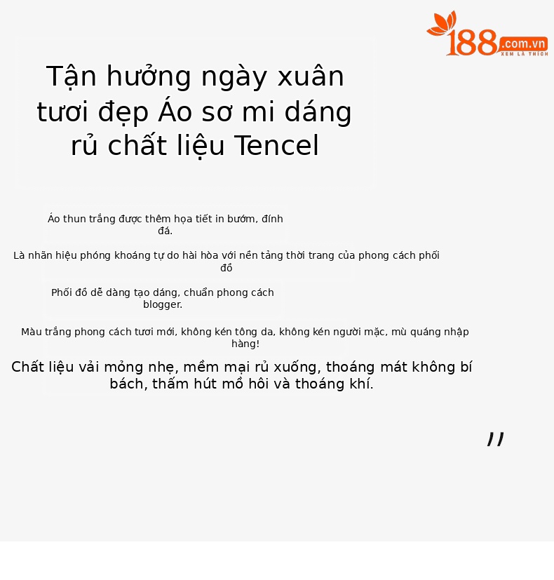 Áo khoác lyocell trắng in hình bướm đính kim cương dáng rộng ngắn — Màu trắng chi tiết 4