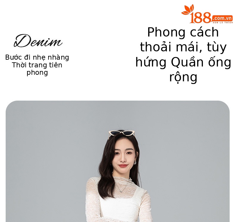 Quần tây nữ ống đứng cạp cao dáng suông dài chấm đất chất Tencel cotton — Xanh bơ chi tiết 1