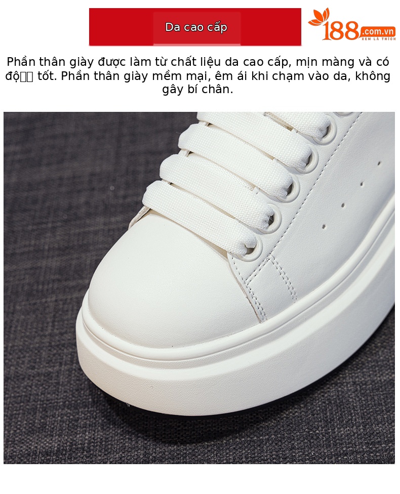 Giày sneaker nữ đế dày thời trang mùa xuân 2026 thiết kế cá tính tăng chiều cao — M2708 màu xám, M2708 màu đỏ, M2708 màu đen chi tiết 5