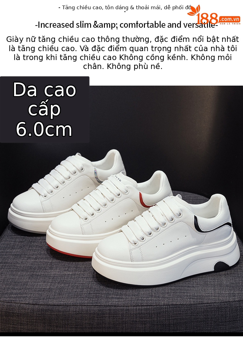 Giày sneaker nữ đế dày thời trang mùa xuân 2026 thiết kế cá tính tăng chiều cao — M2708 màu xám, M2708 màu đỏ, M2708 màu đen chi tiết 1