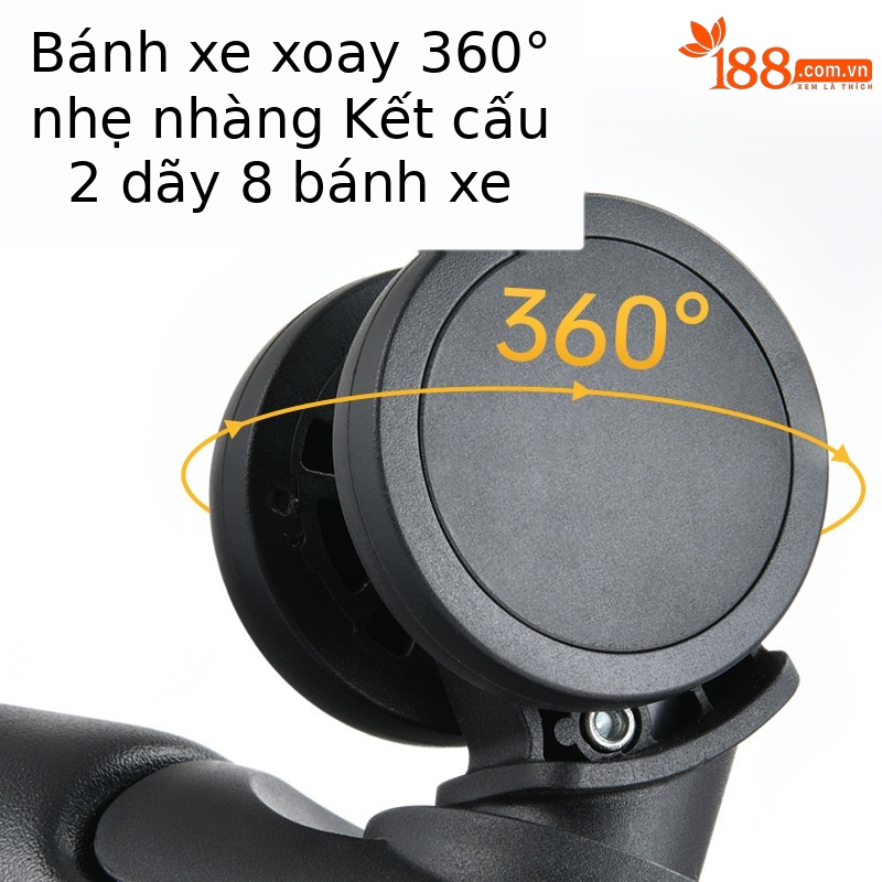 Vali du lịch mở rộng siêu nhẹ 20 inch bánh xe đa hướng — Túi xe đẩy màu vàng