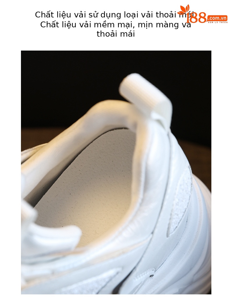 Giày sneaker chunky nữ đế dày tăng chiều cao HC3572 — Màu đen chi tiết 8