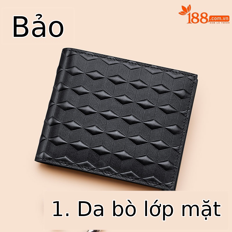 Ví nam gập mini da thật Emperor Paul cao cấp, mỏng nhẹ đựng giấy phép lái xe