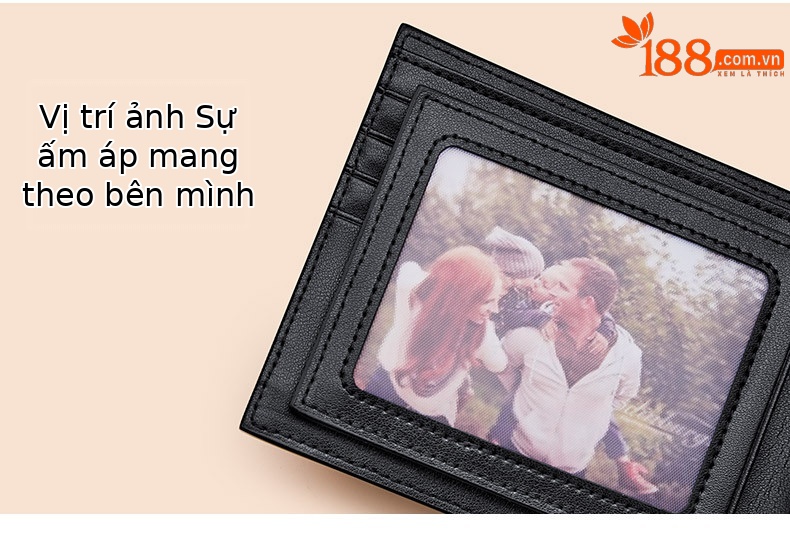 Ví nam gập mini da thật Emperor Paul cao cấp, mỏng nhẹ đựng giấy phép lái xe chi tiết 21