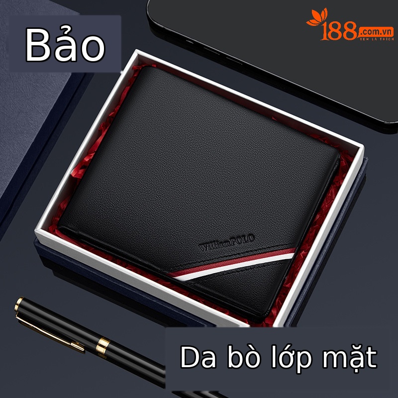 Ví da ngắn nam Emperor Paul cao cấp mẫu mới 2025