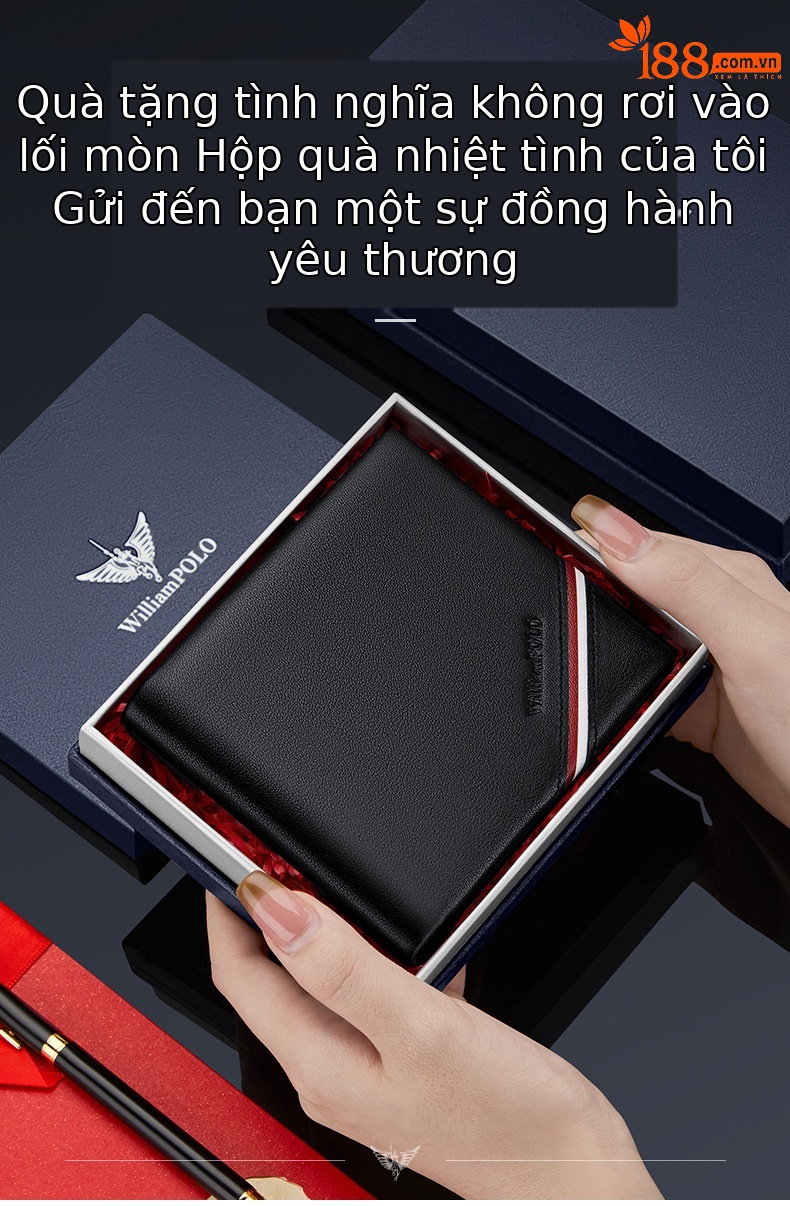 Ví da ngắn nam Emperor Paul cao cấp mẫu mới 2025 chi tiết 8