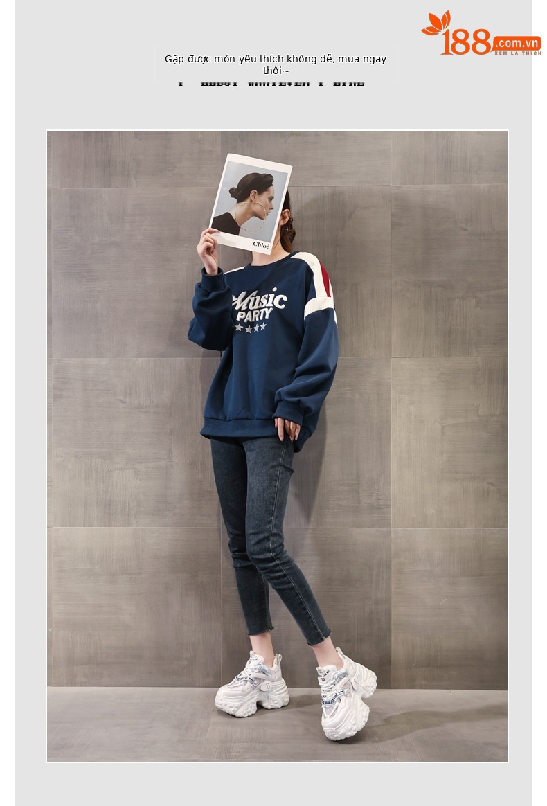 Giày sneaker nữ đế dày tăng chiều cao bên trong, đế bánh xốp mềm mại — Lưới đôi màu hồng nude chi tiết 6
