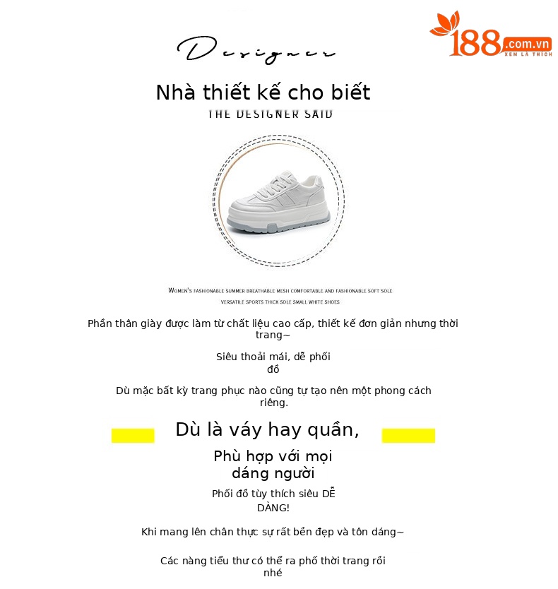 Giày sneaker nữ đế dày thời trang xuân 2026, giày thể thao nữ đa năng phối màu trắng — M2805 màu trắng, M2805 màu vàng kim, M2805 màu hồng chi tiết 4