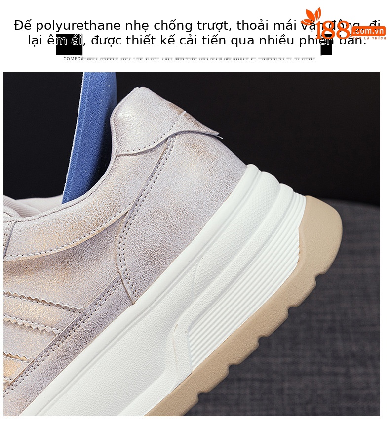 Giày sneaker nữ đế dày thời trang xuân 2026, giày thể thao nữ đa năng phối màu trắng — M2805 màu trắng, M2805 màu vàng kim, M2805 màu hồng chi tiết 8