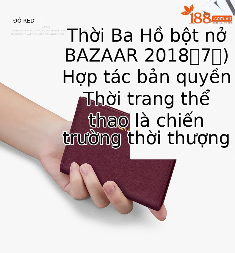 Ví cầm tay nữ da thật ngắn Emperor Paul đựng thẻ tín dụng mỏng nhỏ chi tiết 13