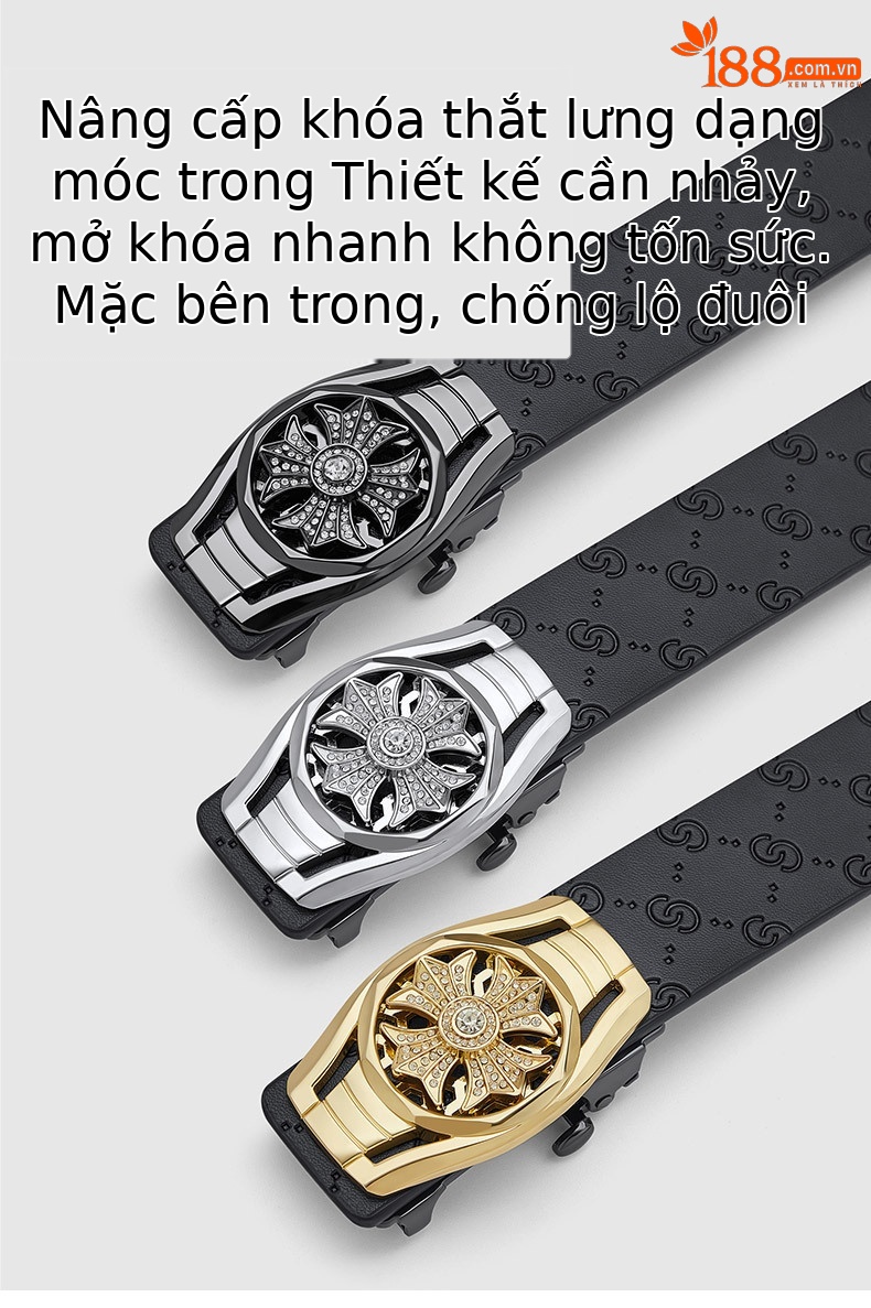 Thắt lưng nam da cao cấp thương hiệu Hoàng đế Paul mẫu mới 2025 phong cách thời trang — 120cm, 130cm, 110cm, 125cm chi tiết 6