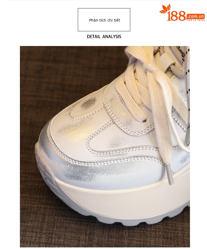 Giày sneaker nữ đế dày phong cách Forrest Gump HC3570 — Màu trắng chi tiết 7