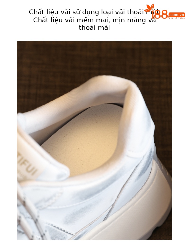 Giày sneaker nữ đế dày phong cách Forrest Gump HC3570 — Màu trắng chi tiết 8