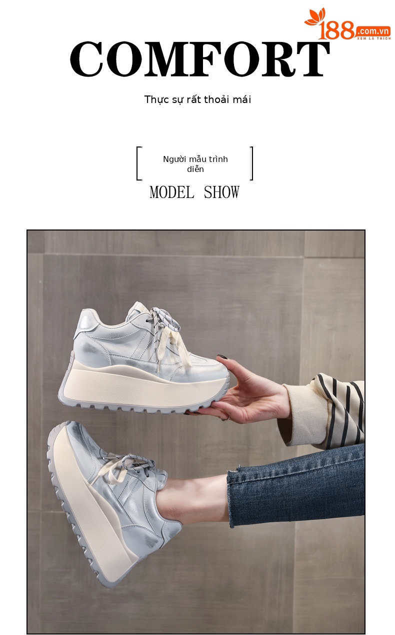 Giày sneaker nữ đế dày phong cách Forrest Gump HC3570 — Màu trắng chi tiết 11